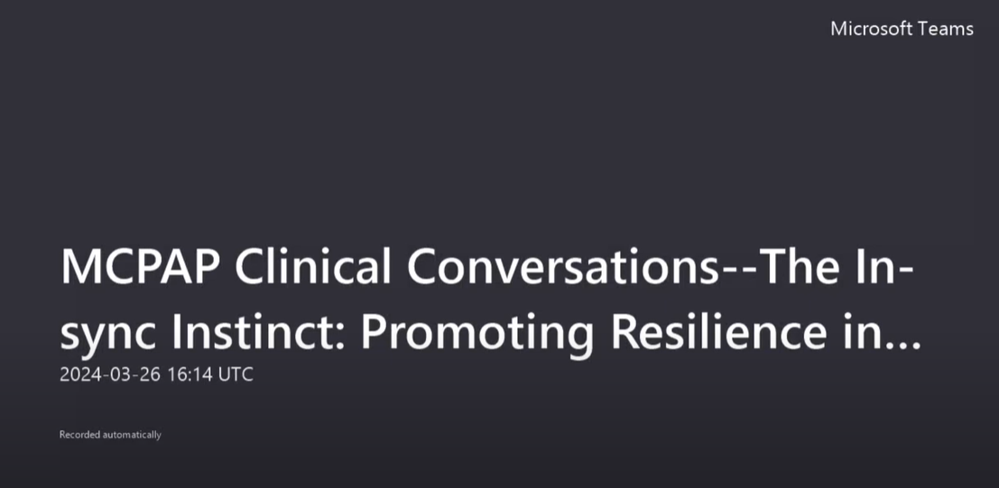 In-Sync Instinct: Promoting Resilience in the Context of Disrupted Caregiving