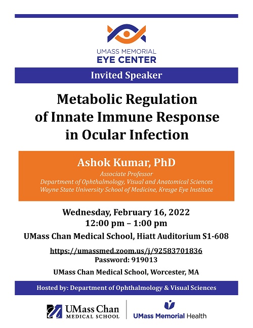 Metabolic Regulation of Innate Immune Response in Ocular Infection