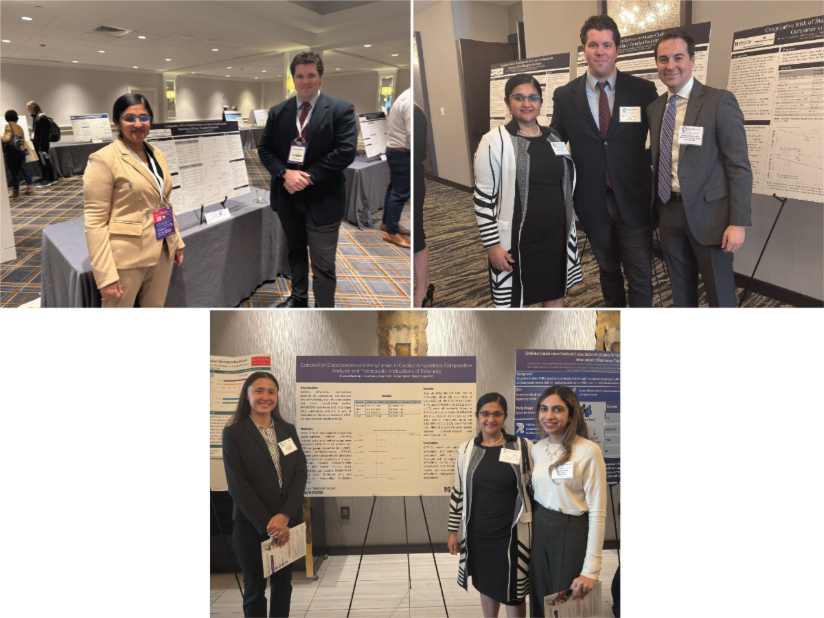 Dr. Hegde pictured with internal medicine residents at the annual cardiometabolic health congress and American college of cardiology Massachusetts meeting