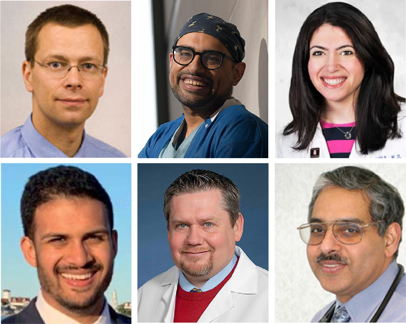 Top Row: Drs. Zivny, Marya, and Hyder Bottom Row: Drs. Rau, Marshall, and Mehta
