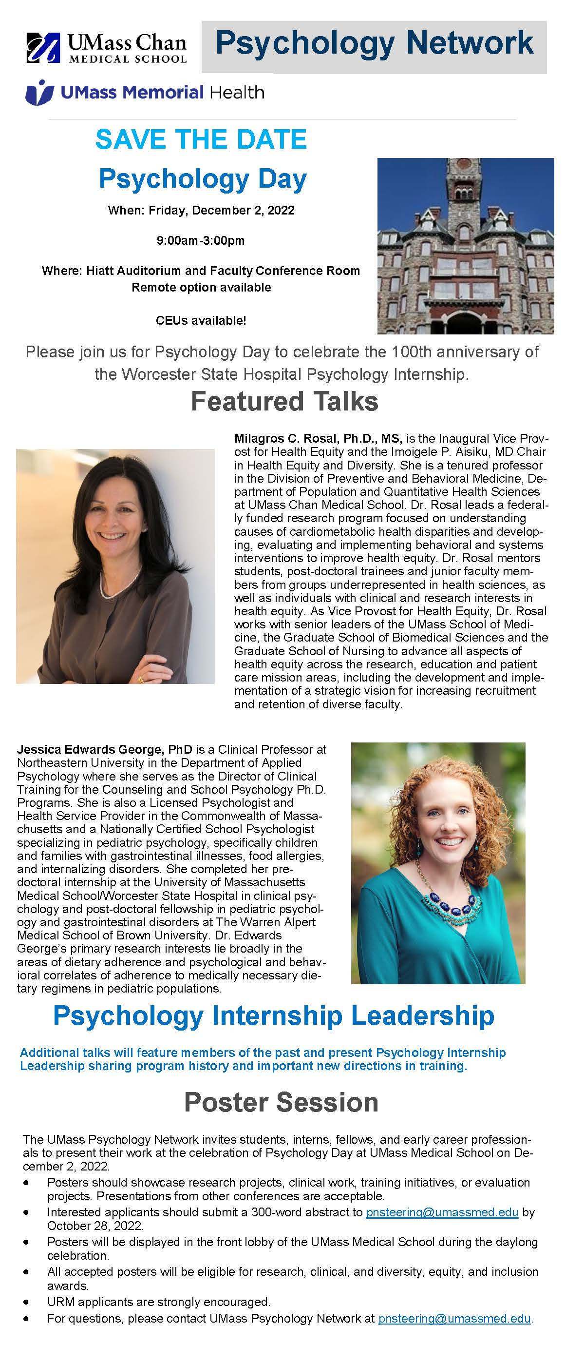 Worcester Recovery Center and Hospital Celebrates 100 Years of The Psychology Internship