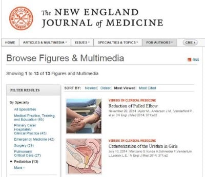 Screenshot of NEJM
