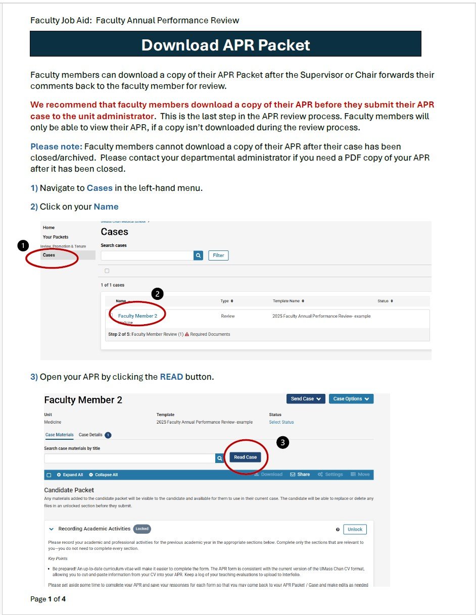 Download your APR packet