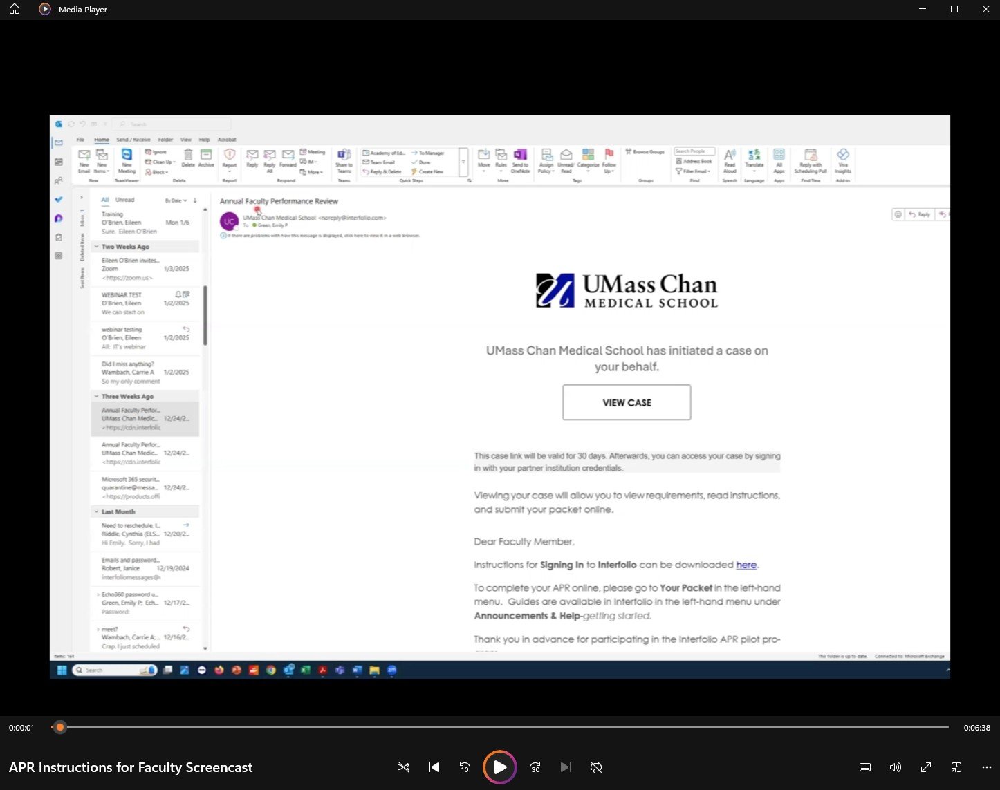 APR instructions for faculty