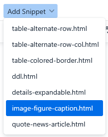 WYSIWYG dropdown