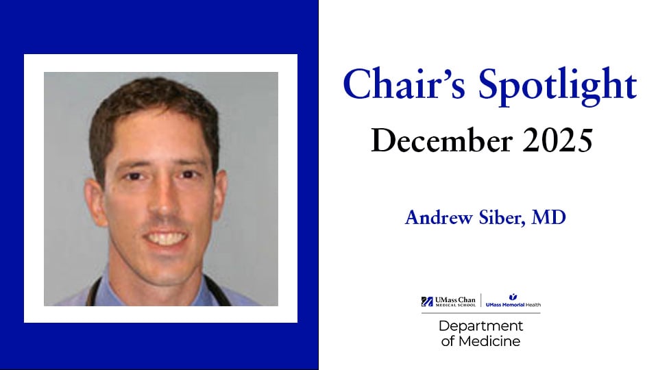 Chair's Spotlight, December 2025, Andrew Siber, MD, image of Dr. Siber