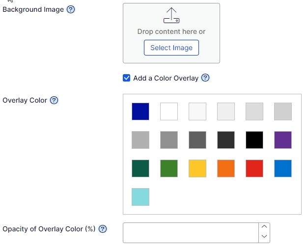 display a grid of the colors that can be selected