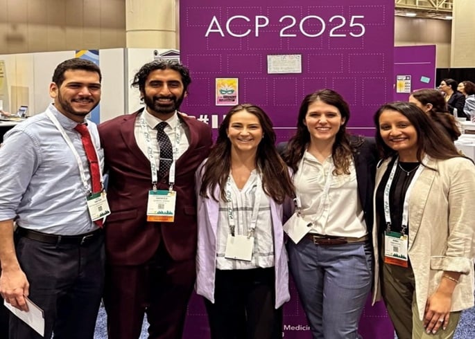 Primary Care students pose at the ACP 2025 conference