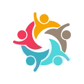 An image of five figures in a circle