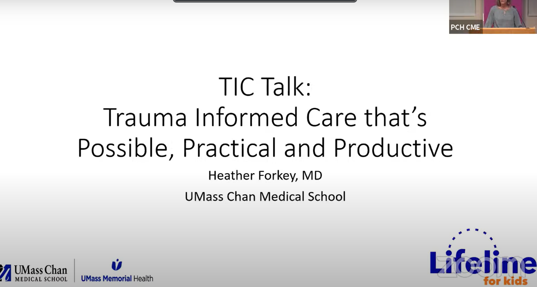 TIC Talk: Trauma Informed Care That’s Possible, Practical and Productive” by Dr. Heather Forkey