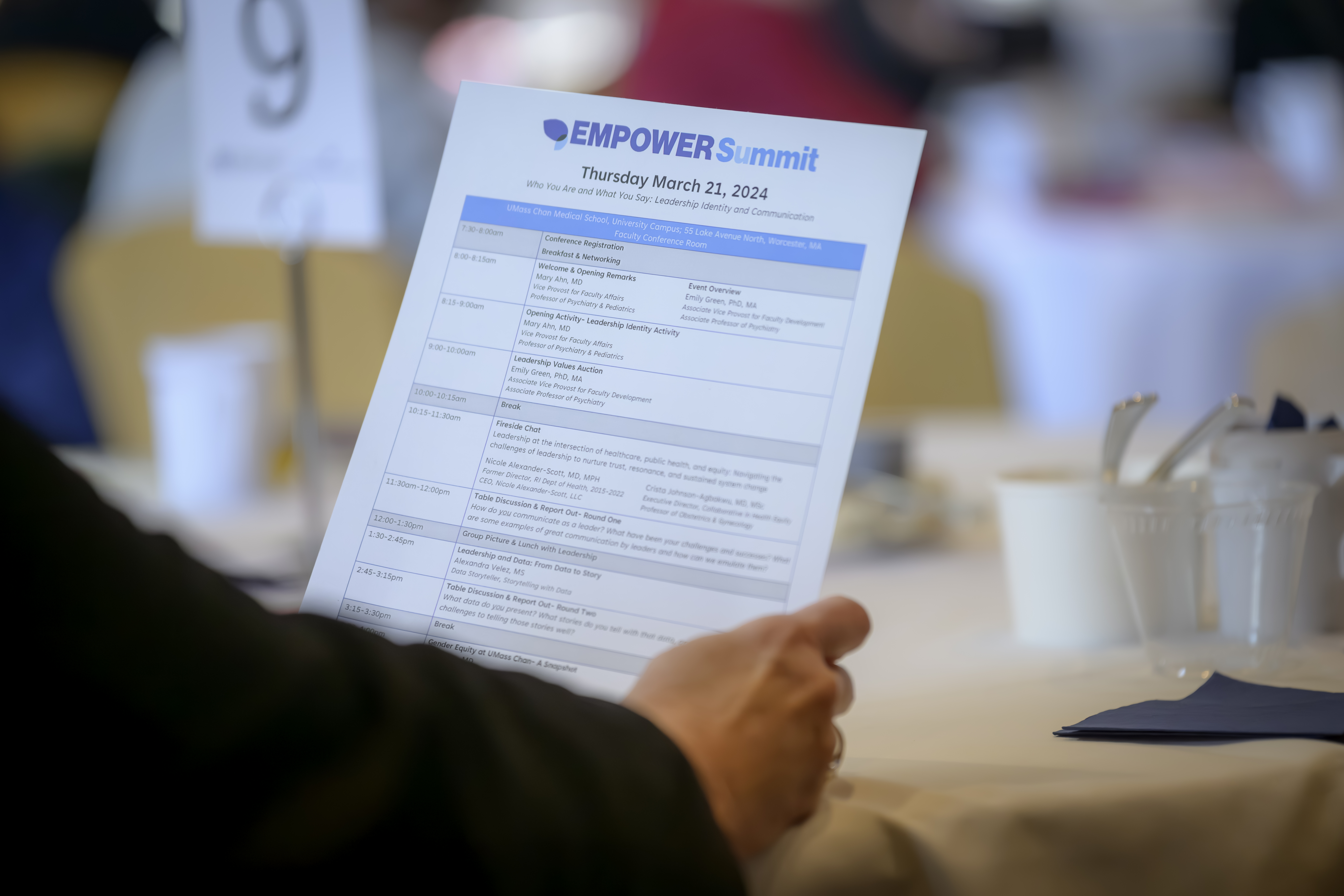 photo of program agenda