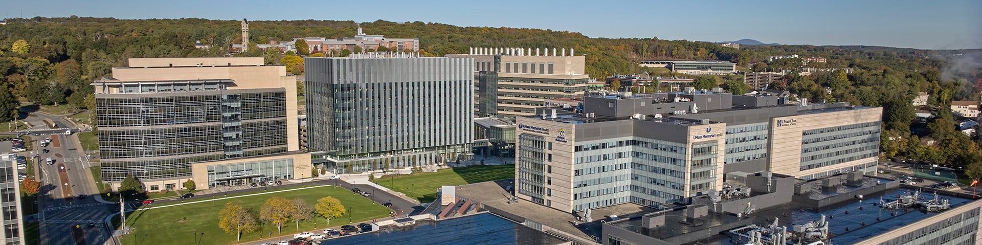 Photo of the UMass Chan Medical School campus
