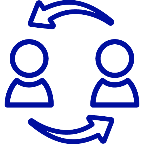 two bubble bodies in a circle with arrows