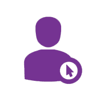 icon of person with arrow pointing at them