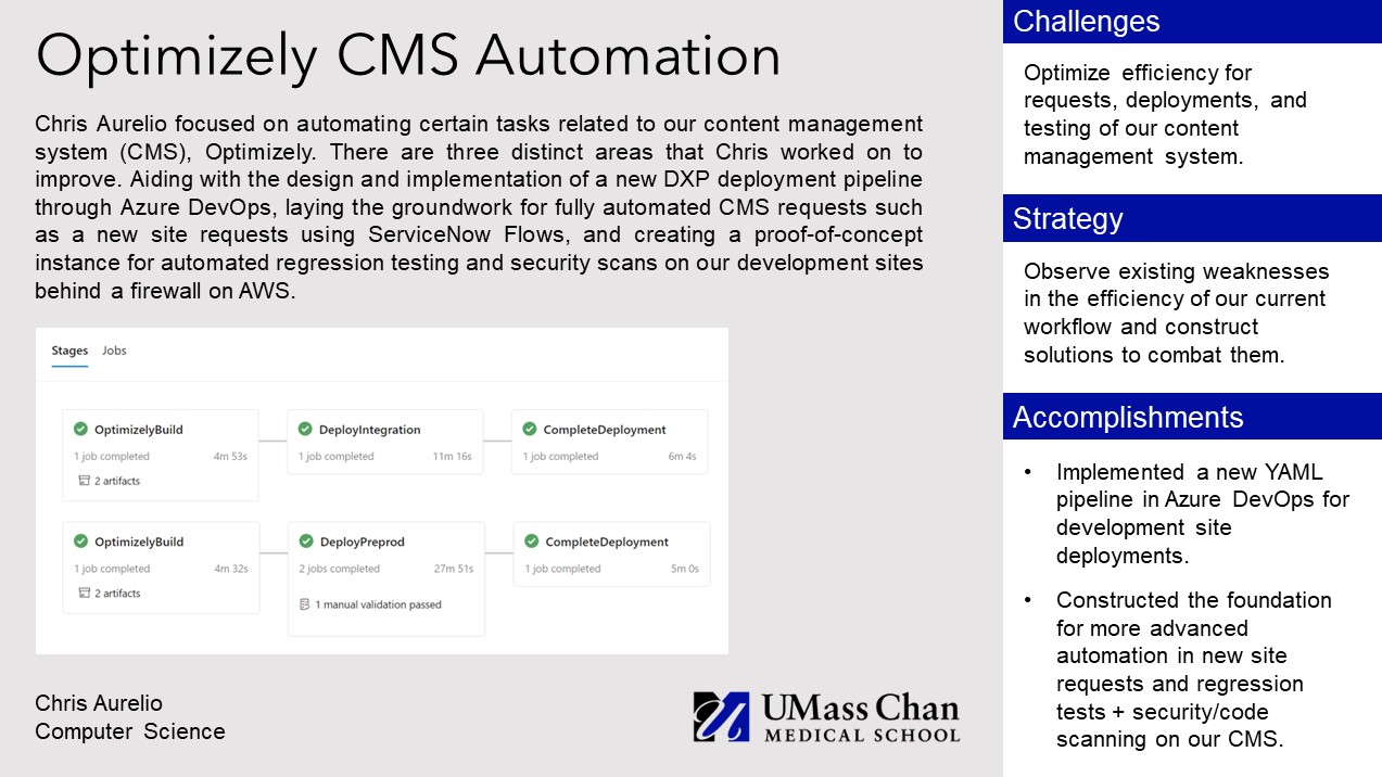 Chris Aurelio Intern Project