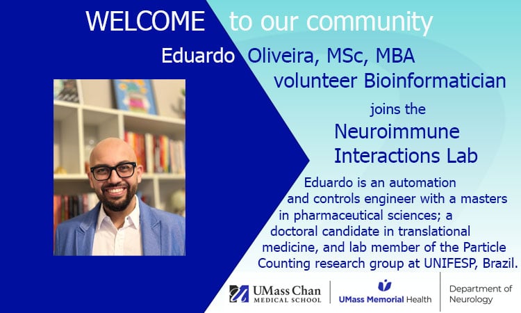 EduardoOliveira, bioinformatician in Neuroimmune Interactions Lab
