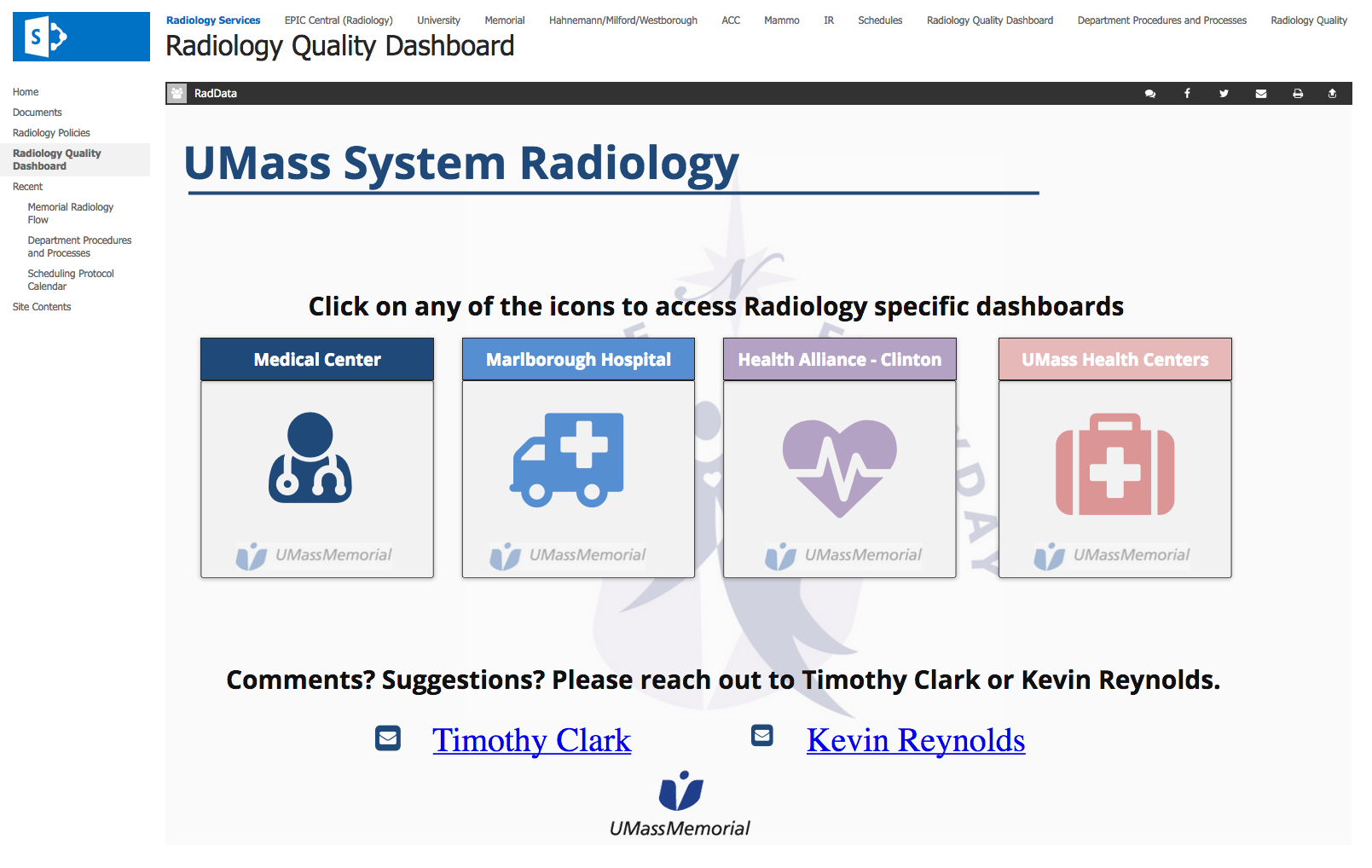 Radiology Quality Dashboard Radiology Quality Dashboard