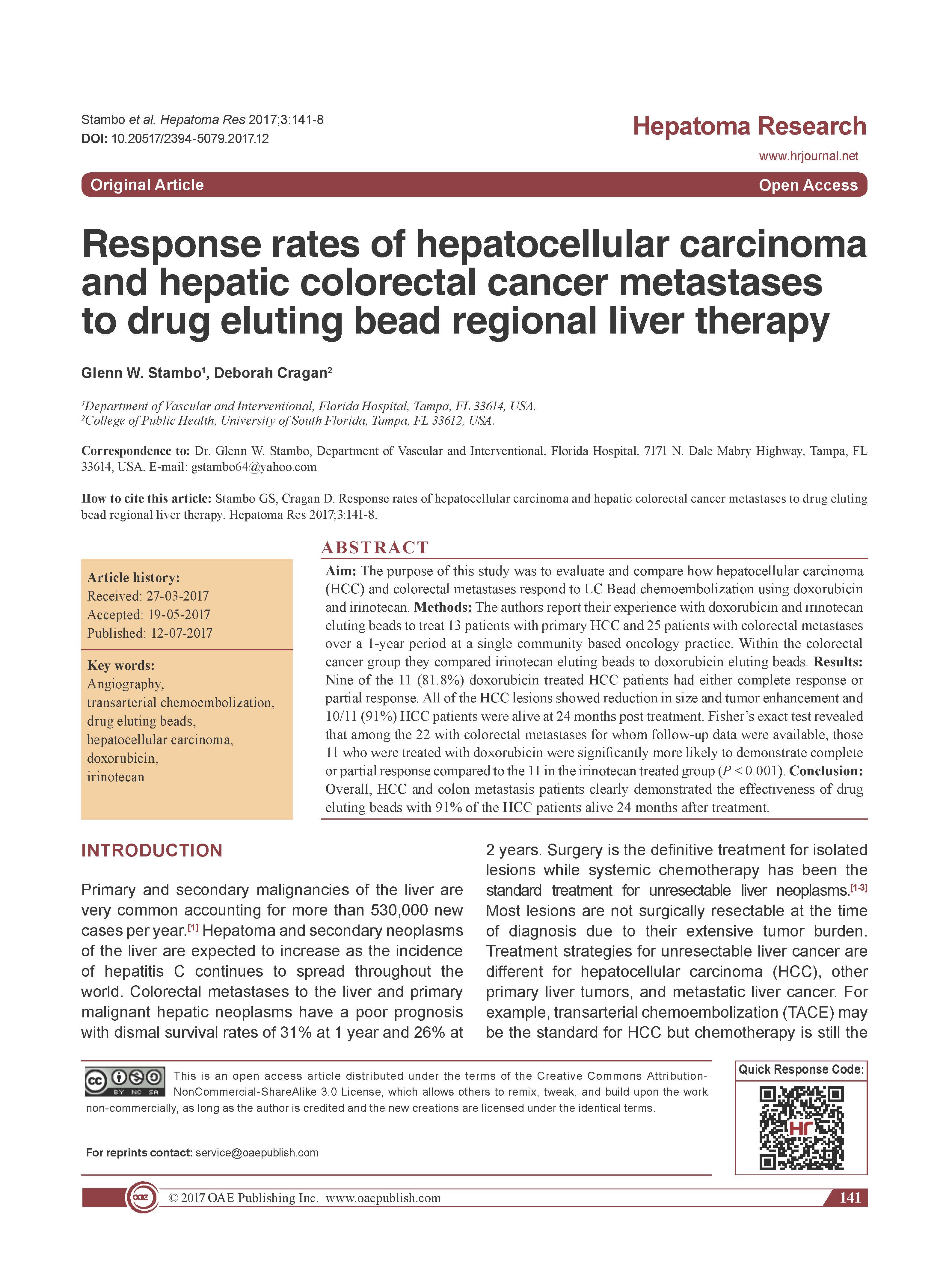 GlenStambo - Hepatoma Article GlenStambo - Hepatoma Article