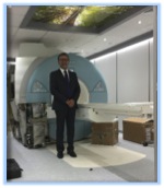Dr. Hussain with installed MRI Dr. Hussain with installed MRI