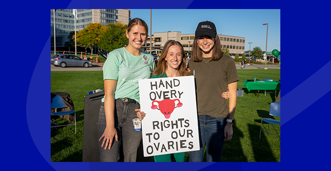 Medical students rally to support reproductive rights